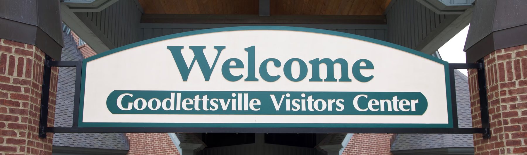 Goodlettsville Visitors Center Dimensional Welcome custom wood-look sign with carved and dimensional details