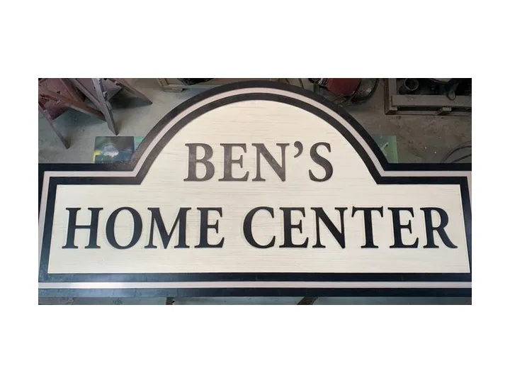 Bens Home Center custom wood signage