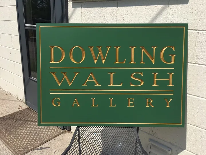 Dowling Walsh Gallery custom wood-look sign