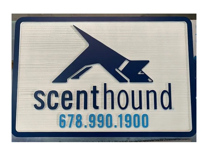 Scenthound Dimensional custom wood-look sign