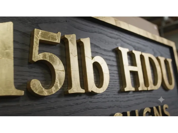 Dimensional Lettering custom wood-look sign